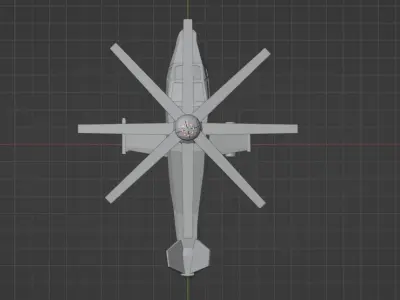 copter Low-poly 3D model