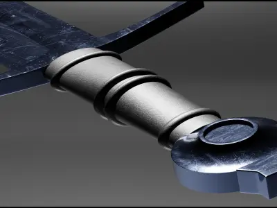 Medieval Knight Sword 3D model