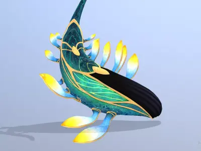 SKY WHALE Sea Whale Multi Action 3D model