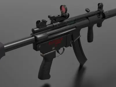 MP5K Weapon Fps - Tps Low-poly 3D model