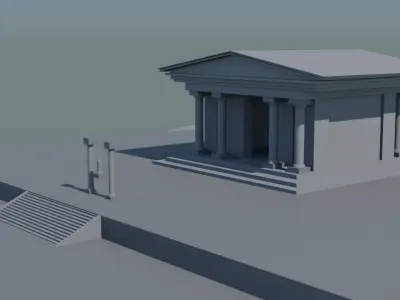 Ancient greek temple 3D model