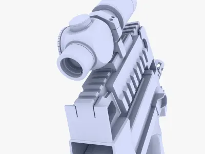 FN P90 ACOG Low-poly 3D model