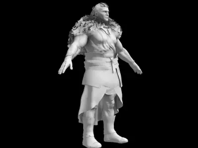 Gallowglass - Scottish Highlander Warrior Male 3D model
