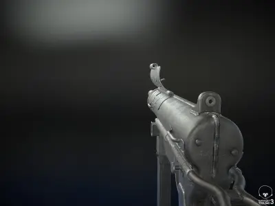 M3A1 Grease Gun Low-poly 3D model