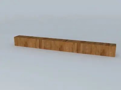 Wooden block bench Free 3D model