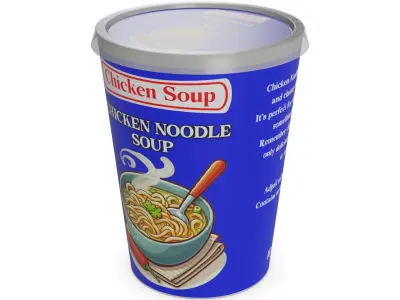 Soups and broths Chicken Noodle Soup Low-poly 3D model