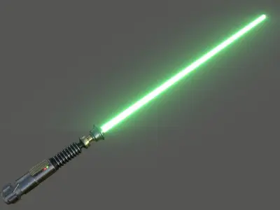 Luke Skywalker Lightsaber Return of the Jedi  Low-poly 3D model