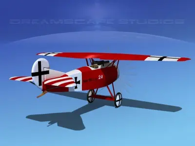 Fokker DVIII V01 3D model