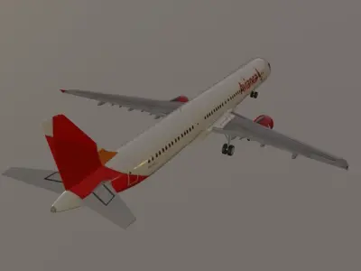 Avianca airbus a321-211 low poly  Low-poly 3D model