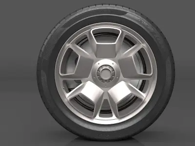 Realistic Wheel Tire 7 3D model