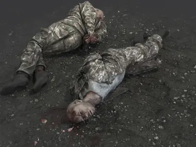 Fallen Soldier 5 Low-poly 3D model