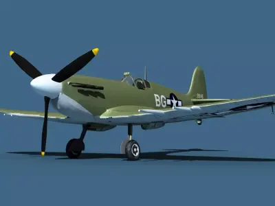 Supermarine Spitfire Mk5C V09 USAAF 3D model