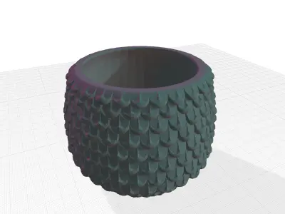 Rufus Ceramic Pot Planter 3D model