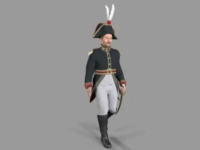 SOLDIER FRENCH Low-poly 3D model
