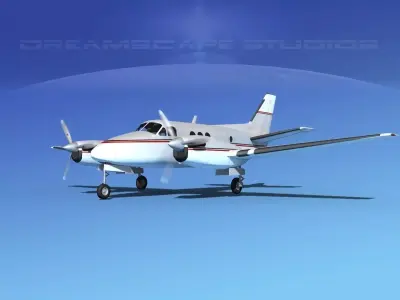 Beechcraft King Air C100 V13 3D model