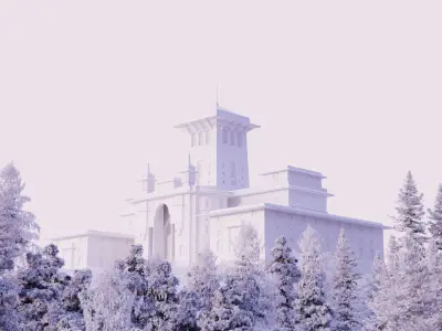 Old Abandoned Castle Low-poly 3D model