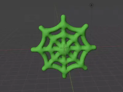 Green Spiderweb 3D model