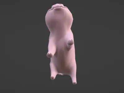 Cute Pig Low-poly 3D model