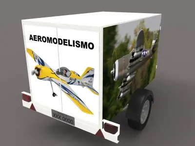 trailer for aeromodelling Free 3D model