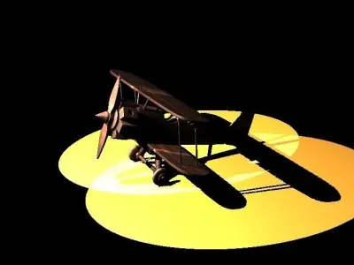 wooden plane 3D model