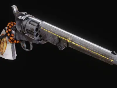 Monster Hunters 666 Cal Revolver Free low-poly 3D model