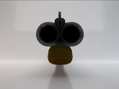 Double Barrel Shotgun  Low-poly 3D model