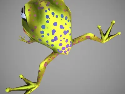 Frog Cartoon Low-poly 3D model