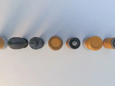 Tank missile Low-poly 3D model