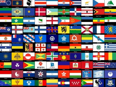 Set of 500 flag Texture
