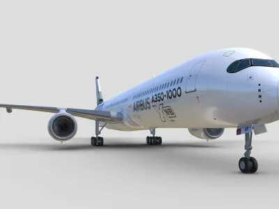 Airbus A350-1000 XWB AIRBUS LIVERY Low-poly 3D model