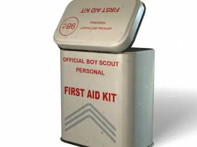 First aids kit 5 Low-poly 3D model