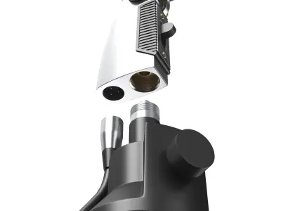 Retro Microphone 02 3D model