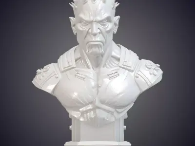 Zabrak Warrior Bust PM-753 3D print model