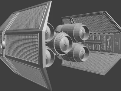 Print ready-tie ca punisher - T bomber starfighter starwars 3D print model