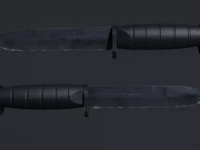 Knife low poly Low-poly 3D model