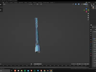 Sci-Fi SubMachine Gun 01 Low Poly Game Ready Asset Low-poly 3D model