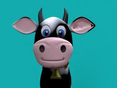 cartoon cow Free 3D model