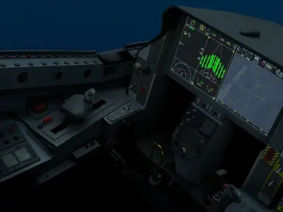 F-35 Cockpit Low-poly 3D model