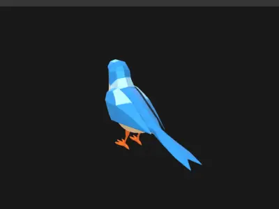 Low Poly Bird - Stylized 3D Model for Games and Animations Low-poly 3D model