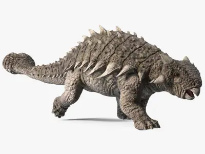 Ankylosaurus from Desert Habitats Rigged for Maya 3D model
