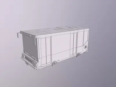 Lowpoly Bus Free low-poly 3D model