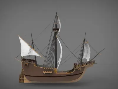 Santa Maria frigate 3D model