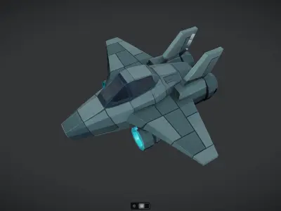 Spacecraft Jet aircraft plane 3dmodel 5 3D model