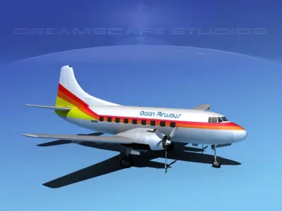 Martin 202 Ocean Airways 3D model