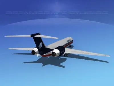 McDonnell Douglas MD-87 Aero Mexico 2 3D model