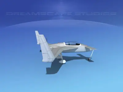 Rutan VariEze Bare Metal 3D model