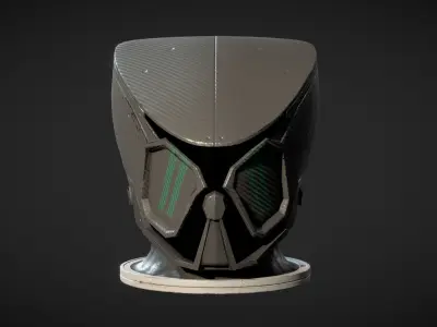 STARFIELD MANTIS SUIT HELMET Low-poly 3D model