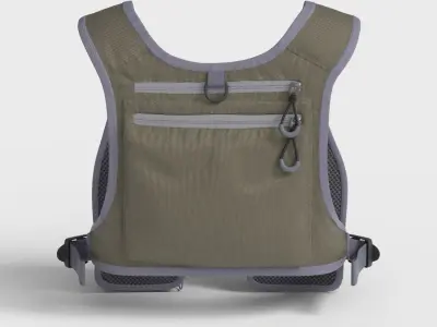 BASSDASH FISHING VEST Low-poly 3D model