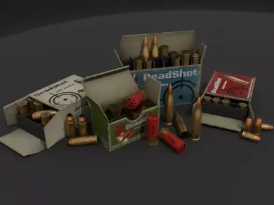 Ammo Box Pack Game Ready Low-poly 3D model