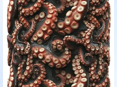  Octopus Seamless Texture Texture